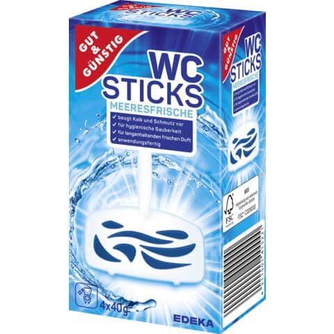 GUT & GÜNSTIG WC Stein - Ocean, 4x 40 g