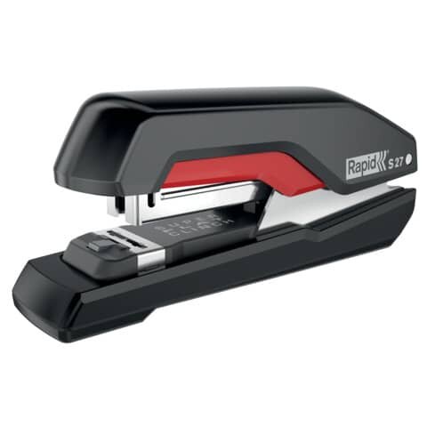 RAPID Heftgerät Supreme S27 - Metall, 30 Blatt, schwarz/rot