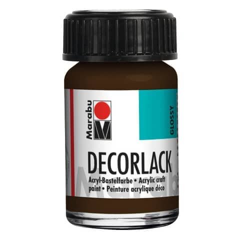MARABU Decorlack Acryl - Dunkelbraun 045, 15 ml
