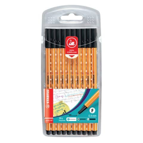 STABILO Fineliner point 88® Etui - 10er Pack - schwarz