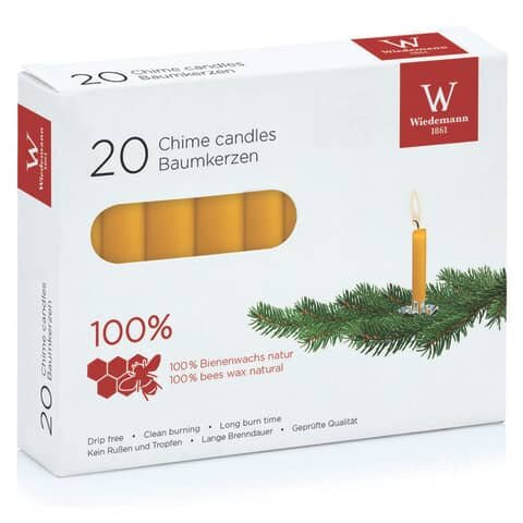 WIEDEMANN 20 Kerzen natur
