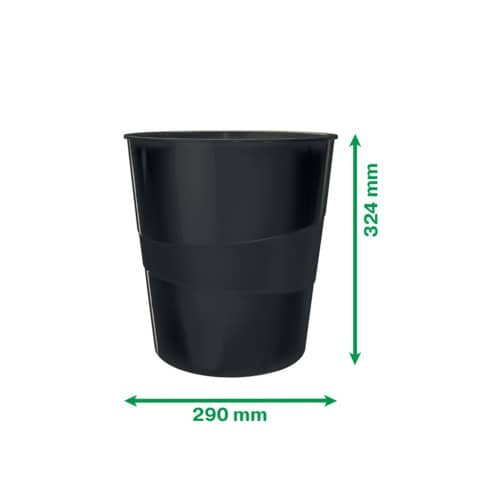 LEITZ Recycle Papierkorb 15,0 l schwarz