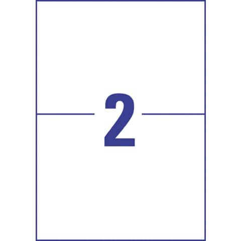20 AVERY Zweckform resistente Folienetiketten L7916-10 weiß 210,0 x 148,0 mm