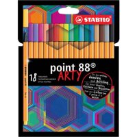 STABILO Fineliner point 88® Etui - ARTY - 18er Pack -...