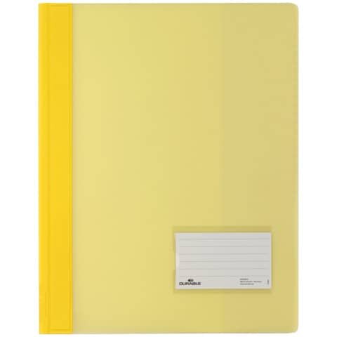 DURABLE Schnellhefter DURALUX® - A4 überbreit, transluzente Folie, gelb