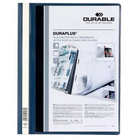 DURABLE Angebotshefter DURAPLUS® - strapazierfähige Folie, A4+, dunkelblau