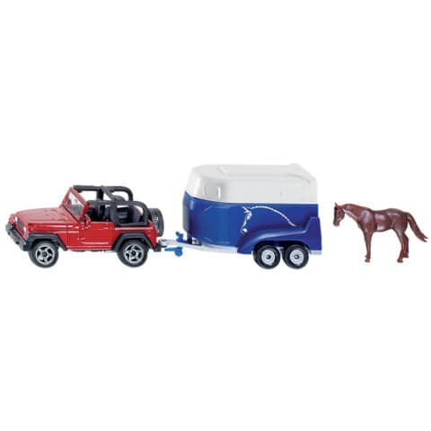 siku Jeep Wrangler mit Pferdeanhänger Böckmann 1651 Spielzeugauto