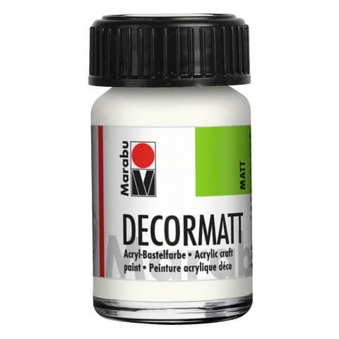MARABU Decormatt Acryl - weiß 070, 15 ml