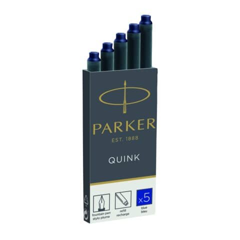 PARKER 1950384 Tintenpatronen für Füller blau 5 St.