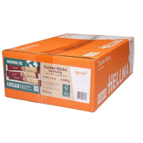 HELLMA Zucker-Sticks - 1.000 Portionen à 4 g
