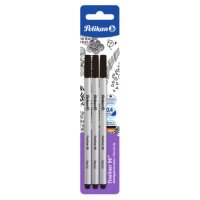 Pelikan 96 Fineliner schwarz 0,4 mm, 3 St.