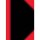 Bantex Notizbuch Chinakladde DIN A6 blanko, schwarz/rot Hardcover 192 Seiten