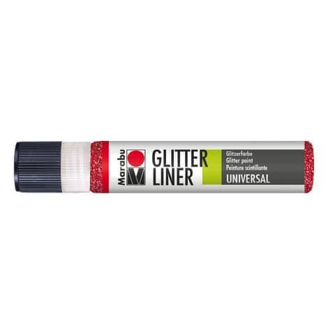 MARABU Glitter-Liner - Rubin 538, 25 ml