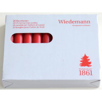Christbaumkerze, 96x13mm, rot, 20 Stück