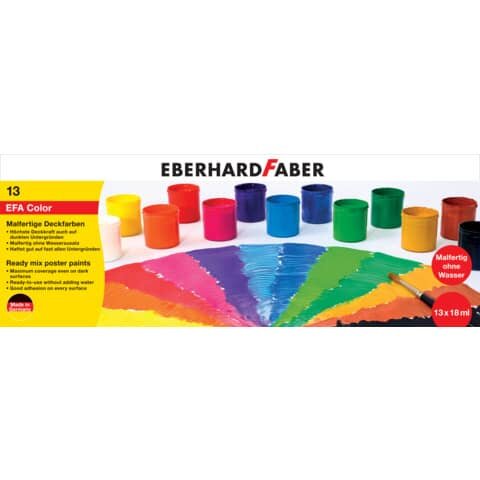 EBERHARD FABER Malfertige Deckfarben 13er Set à 18ml