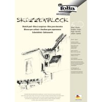 FOLIA Skizzenblock - A4, 120 g/qm, 50 Blatt