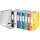 LEITZ 1006 Qualitäts-Ordner WOW - A4, schmal, Schlitz, sortiert (pink, blau, eisblau, grün, orange, violett)