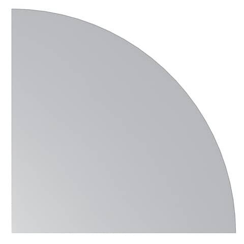 Hammerbacher Verkettungswinkel Viertelkreis für 4-Fuß-Schreibtisch - 80 x 80 cm, Grau