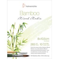 HAHNEMÜHLE Mixed Media Block Bamboo - 8x10,5 cm, 265...