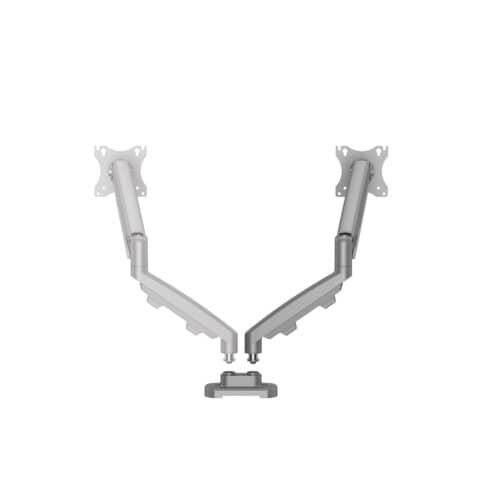 FELLOWES Eppa™ Series Doppel-Monitorarm Set Nachrüstsatz - silber, 8 kg, Klemme oder Kabeldurchführung