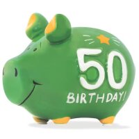 KCG Spardose Schwein "50" Jahreszahl - Keramik,...