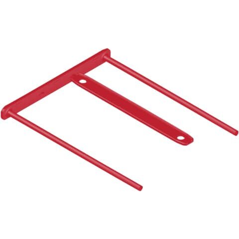 Bankers Box® Archivclip - Kunststoff, rot, 100er Pack