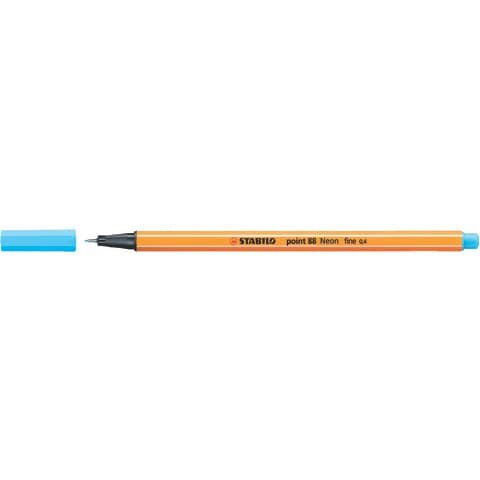 STABILO Fineliner - point 88 - Neonfarbe, leuchtfarbenblau