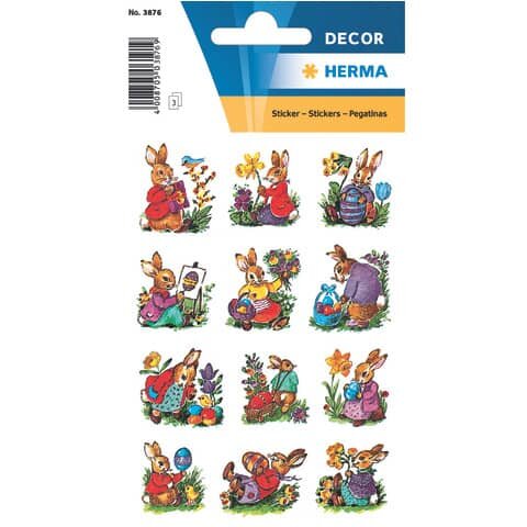 HERMA 3876 Sticker DECOR Hasen, nostalgisch
