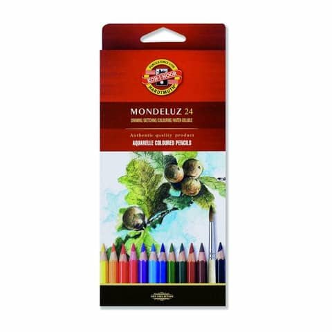 KOH-I-NOOR Aquarellstiftetui Mondeluz - 24er Farbkartonetui