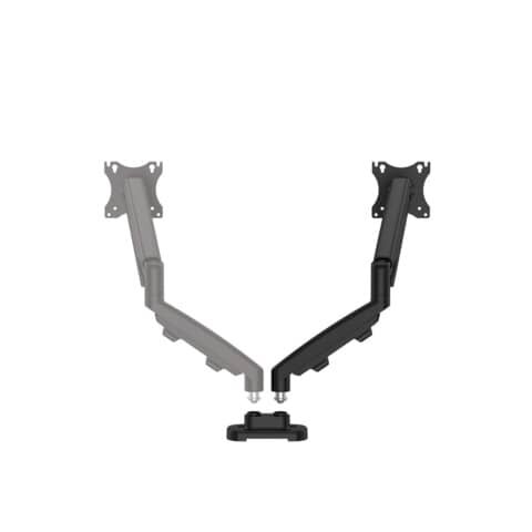 FELLOWES Eppa™ Series Doppel-Monitorarm Set Nachrüstsatz - schwarz, 8 kg, Klemme oder Kabeldurchführung
