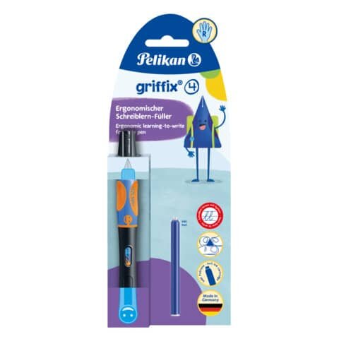 PELIKAN griffix® Füllhalter Stufe 4 - Feder A, Neon Black