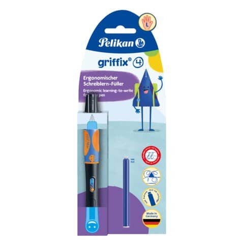 PELIKAN griffix® Füllhalter Stufe 4 - Feder A, Neon Black