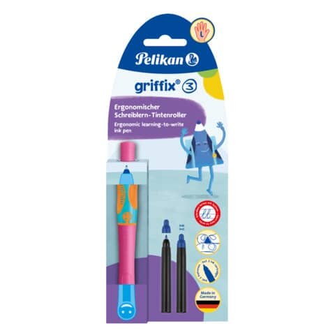 PELIKAN griffix® Tintenroller Stufe 3 - Lovely Pink, Faltschachtel/Blister