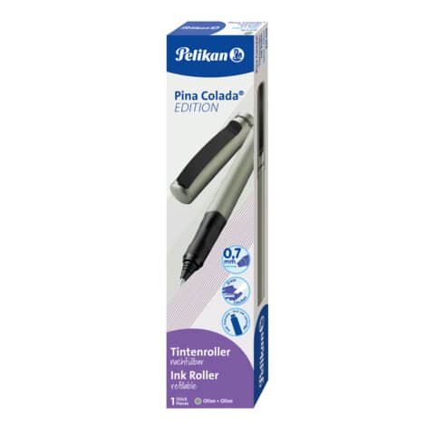 Pelikan Pina Colada Tintenroller olive-metallic 0,7 mm, Schreibfarbe: blau, 1 St.