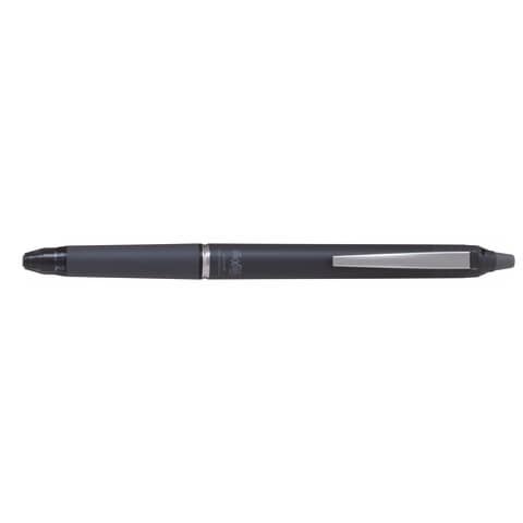 PILOT Tintenroller FriXion Zone 0.7, mit Druckmechanik & FriXion Metall-Mine, radierbare Tinte, nachfüllbar, 0.7mm (M), grau