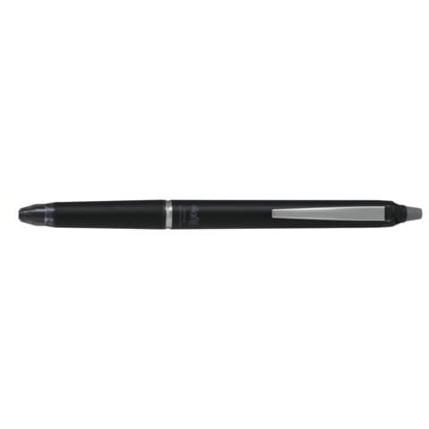 PILOT Tintenroller FriXion Zone 0.7, mit Druckmechanik & FriXion Metall-Mine, radierbare Tinte, nachfüllbar, 0.7mm (M), schwarz