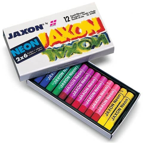 JAXON Pastell-Ölkreiden Neon - 12er Karton sortiert