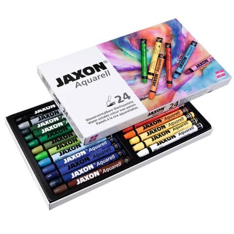 JAXON Aquarellkreide - 24er Farbkartonetui