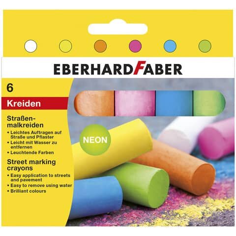 EBERHARD FABER Straßenmalkreide farbsortiert 6 St.