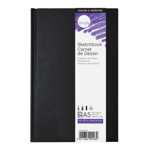 DALER-ROWNEY Skizzenbuch - A5, 100 g/qm, 110 Blatt, geleimt