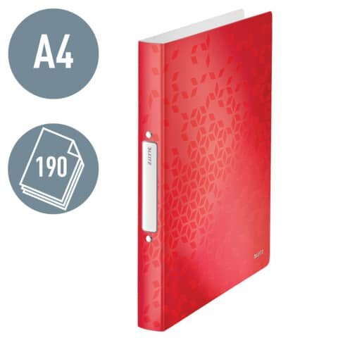 LEITZ WOW Ringbuch 2-Ringe rot 3,2 cm DIN A4