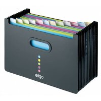 SNOPAKE Ordnungsbox - A4, 13 Fächer, ausziehbar,...