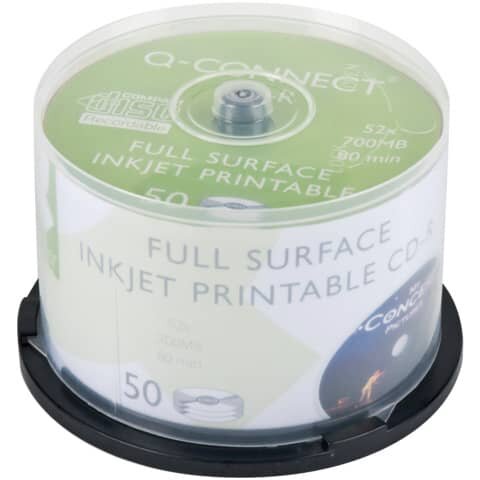 Q-CONNECT CD-R 50er Spindel bedruckbar inkl. URA, 700MB, 80Min