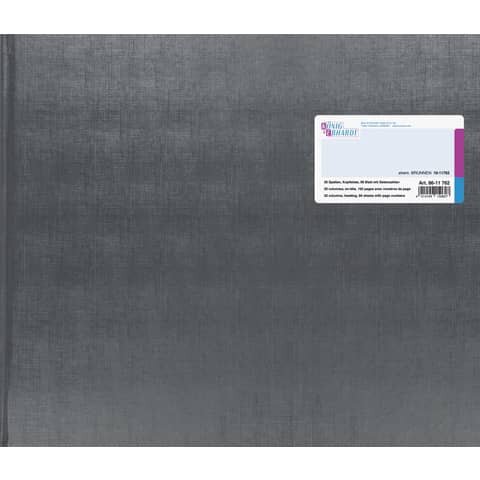 KÖNIG & EBHARDT Spaltenbuch Kopfleisten-Ausführung - Überformat (34,8 x 25,5 cm), 26 Spalten, 96 Blatt, 32 Zeilen, grau