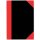 STYLEX Kladde - A6, kariert, Hardcover, schwarz/rot, 192 Seiten