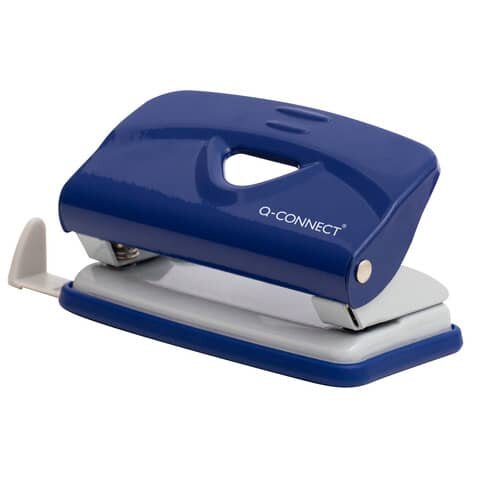 Q-CONNECT Locher, 10 Blatt, blau/grau