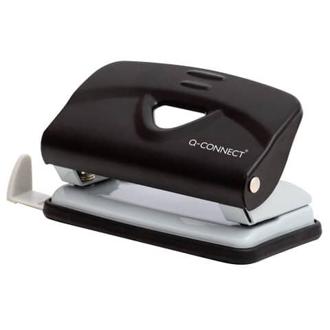 Q-CONNECT Locher, 10 Blatt, schwarz/grau