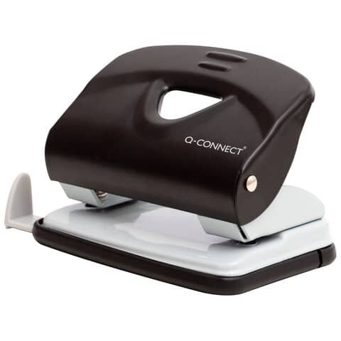 Q-CONNECT Locher, 20 Blatt, schwarz/grau