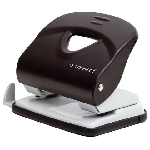Q-CONNECT Locher, 30 Blatt, schwarz/grau