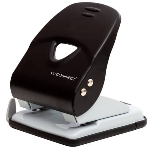 Q-CONNECT Locher, 40 Blatt, schwarz/grau